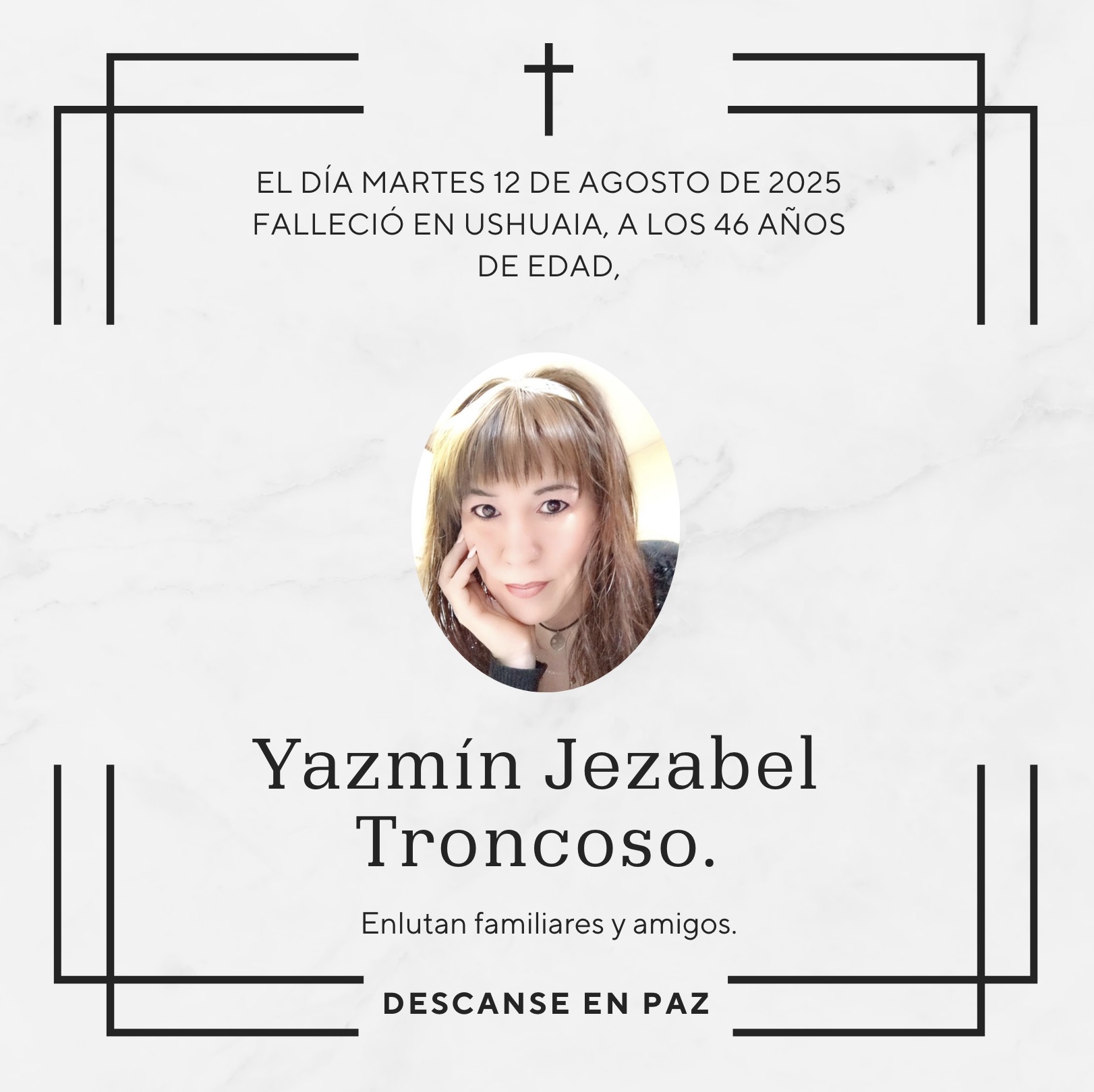Fallecimiento | Yazmín Jezabel Troncoso.